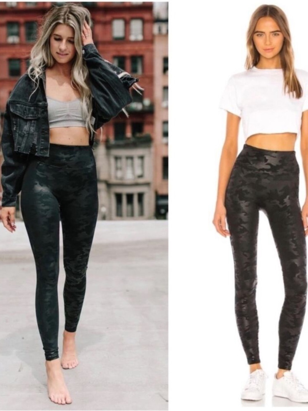 SPANX Black Camo High Rise Legging